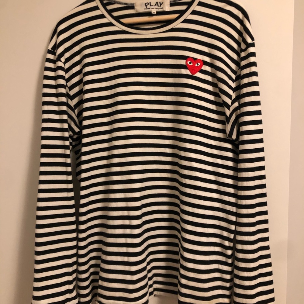 CDG Play Long Sleeve Striped XL
